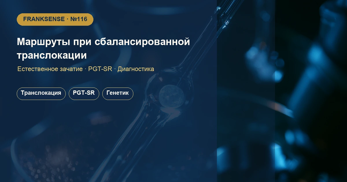 Сбалансированная транслокация: естественное зачатие или PGT-SR?