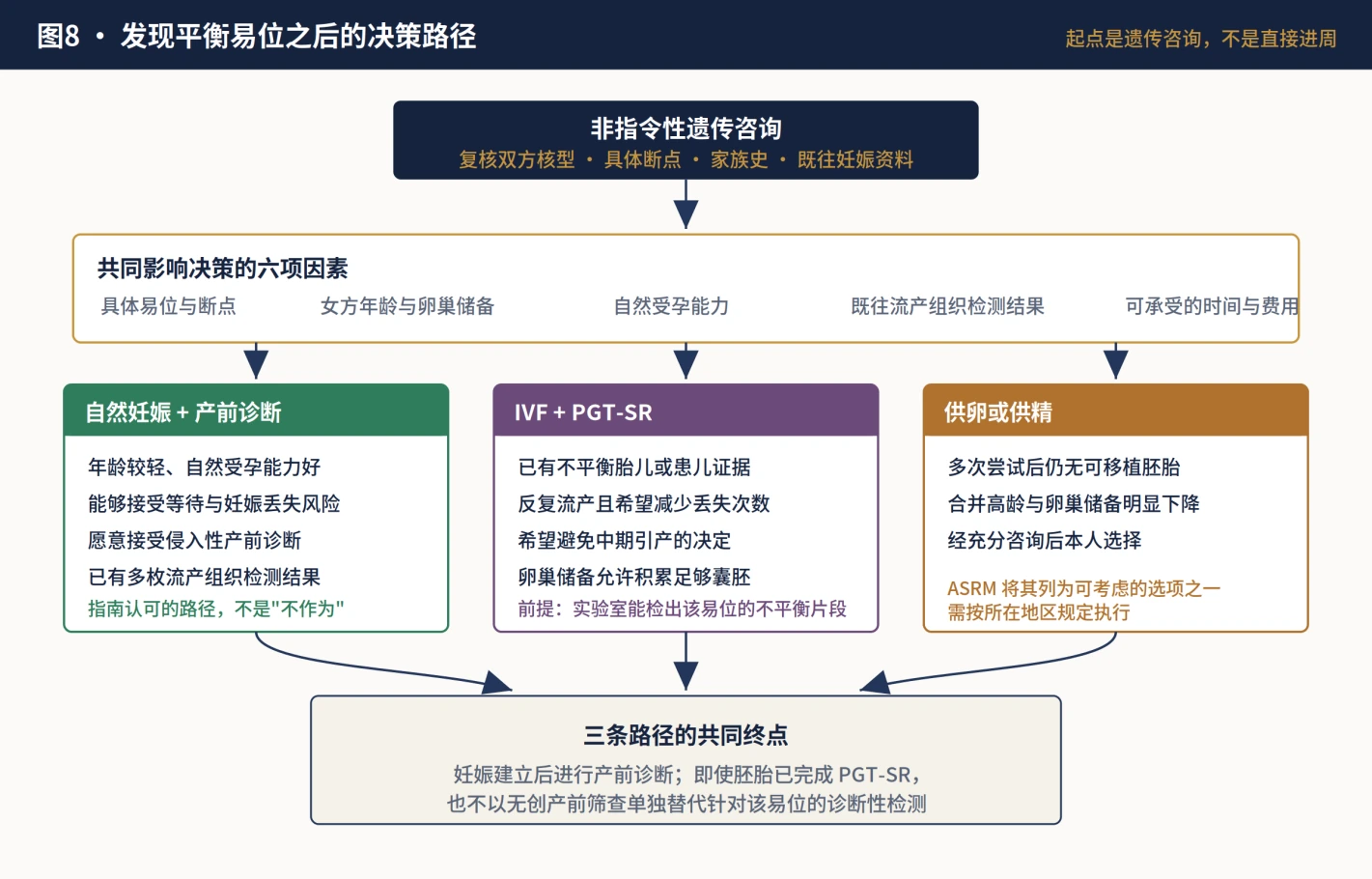 发现平衡易位后的三条决策路径
