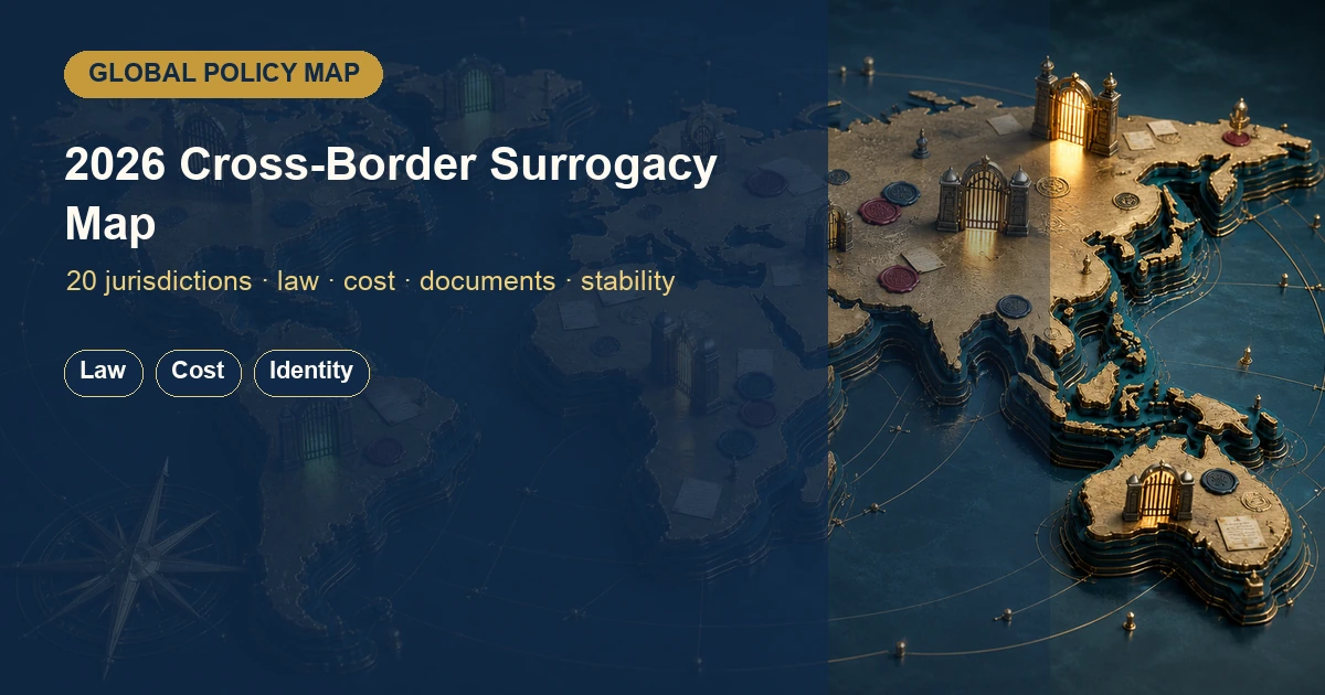 2026 Cross-Border Surrogacy Country Map: Legality, Cost and Identity Risk in 20 Jurisdictions