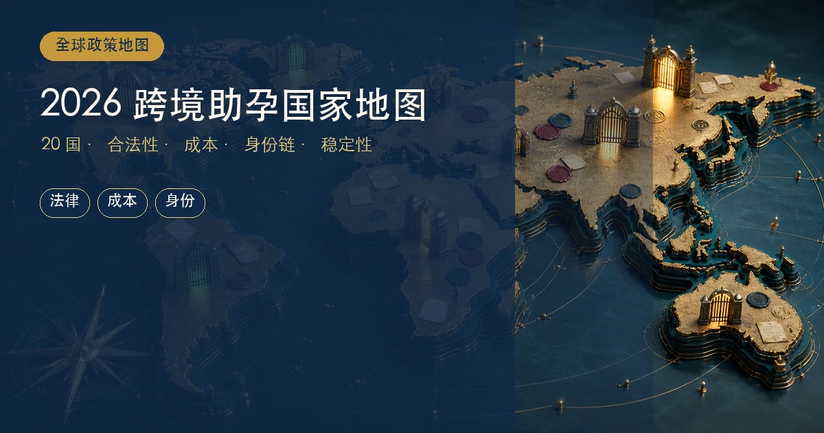 2026 跨境助孕国家决策地图：20 国合法性、成本与身份风险