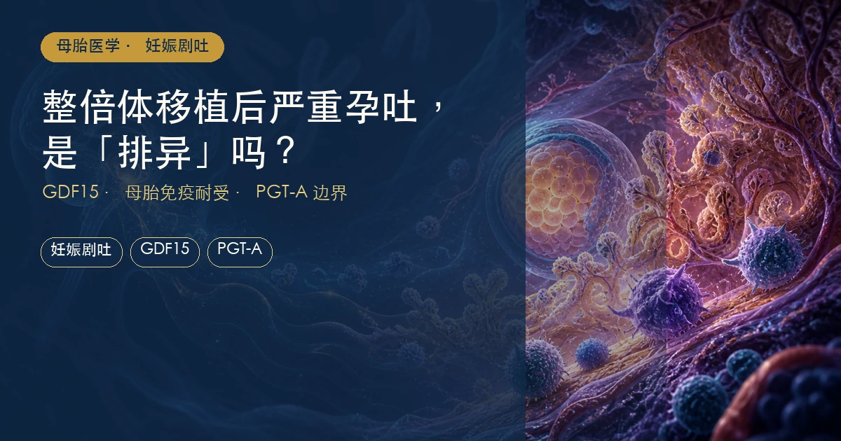 移植整倍体胚胎后严重孕吐，是「排异」吗？