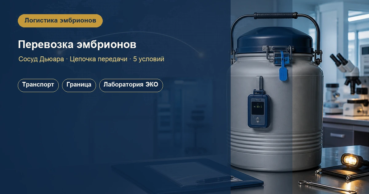 Перевозка замороженных эмбрионов между клиниками и через границу