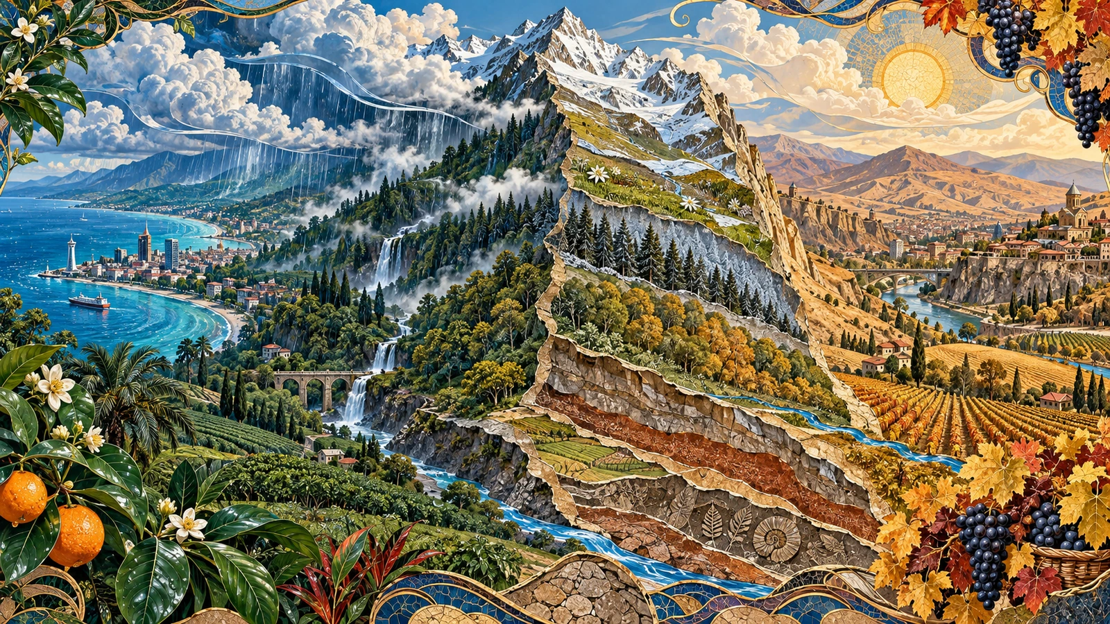 山脊两侧形成截然不同的气候景观