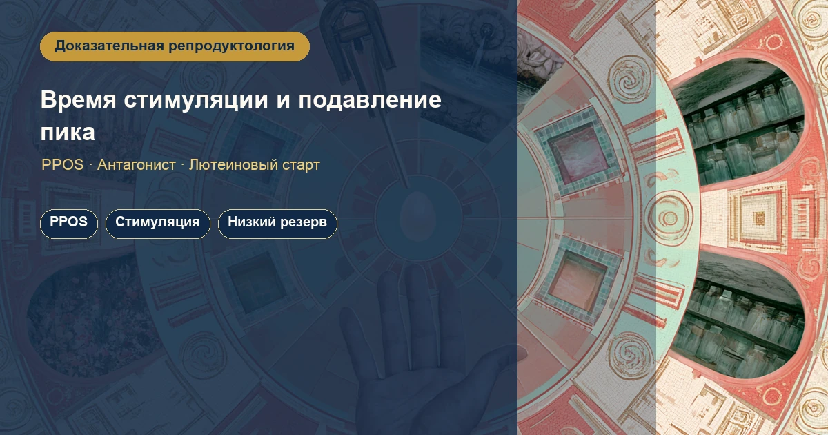 Время начала стимуляции и подавление пика ЛГ: PPOS, антагонисты ГнРГ и лютеиновый старт