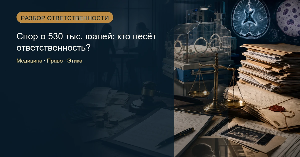 Спор о 530 тыс. юаней за суррогатное материнство после смерти ребёнка: медицинская, правовая и этическая ответственность
