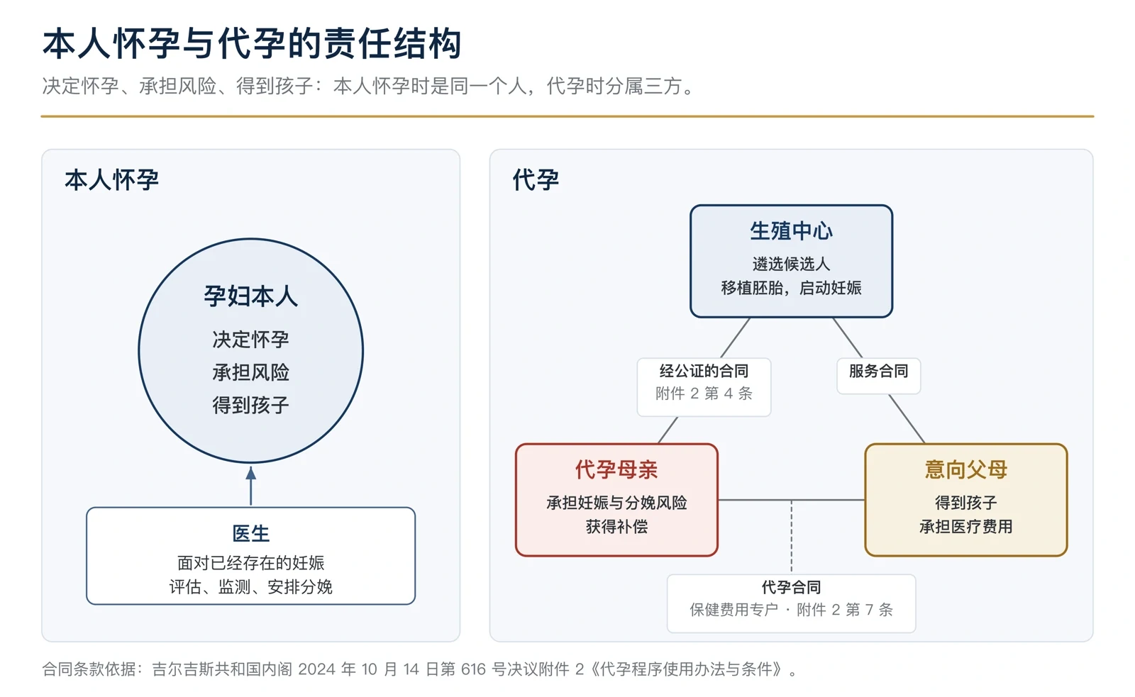 图6 妊娠载体、生殖中心与意向父母的责任关系