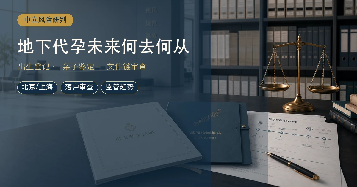 地下代孕未来何去何从：从北京上海落户审查看非法代孕的风险拐点