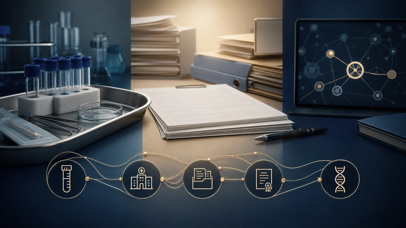 medical records, birth registration and parentage testing evidence chain