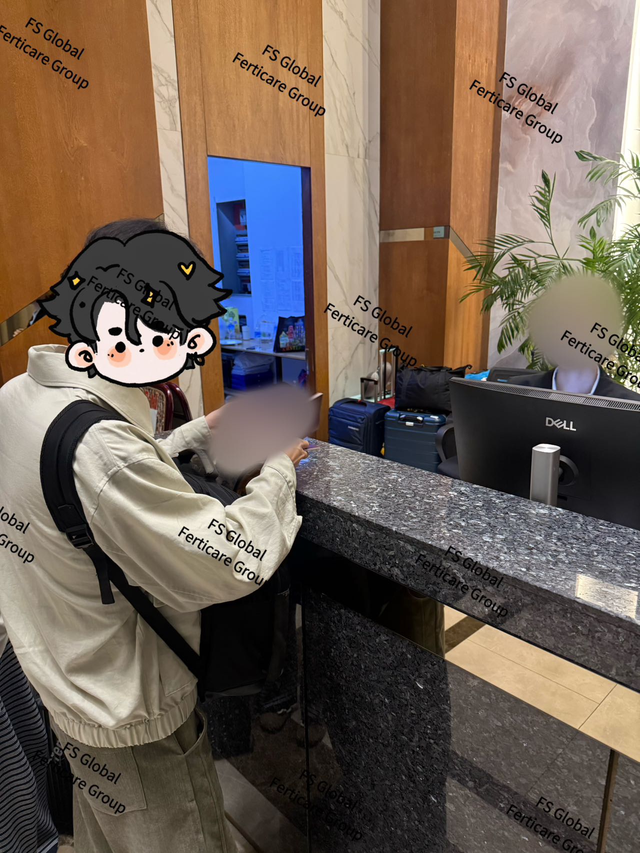 抵达后的住宿接待现场。