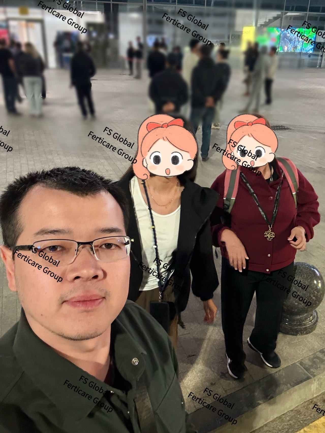 Staff meet the clients at Bishkek airport in the evening.