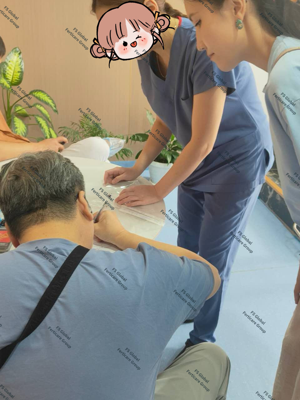 On-site sampling and procedure handling for a parentage test. 2/3